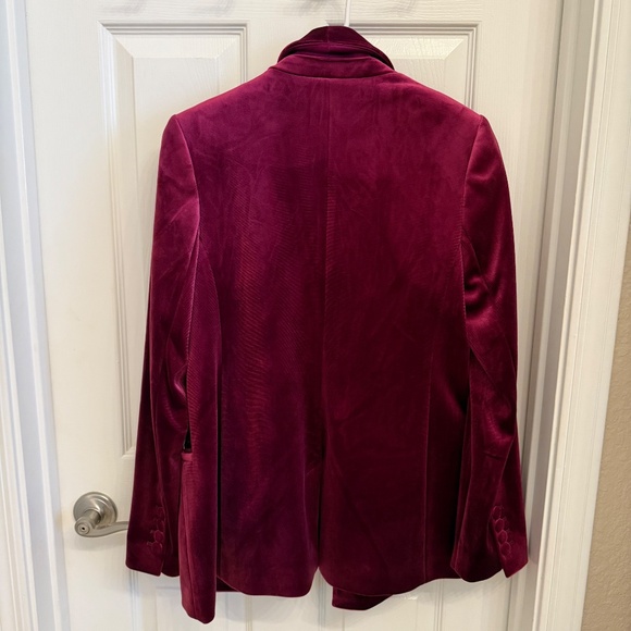 Express Magenta Pink Velvet Blazer - Picture 6 of 15